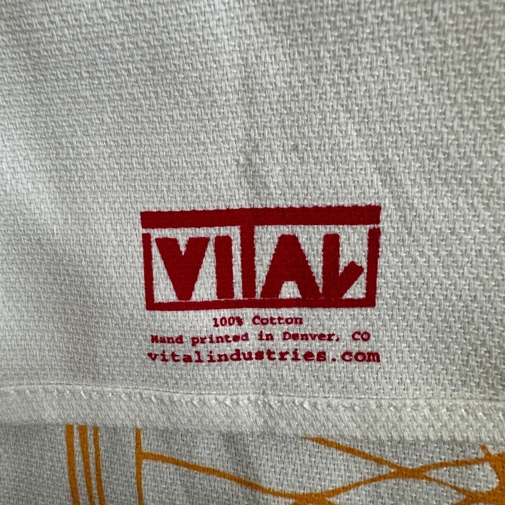 Vital Industries Flour Sack Towels Unisex OS Multi Bicycle Vintage Kitchen Decor